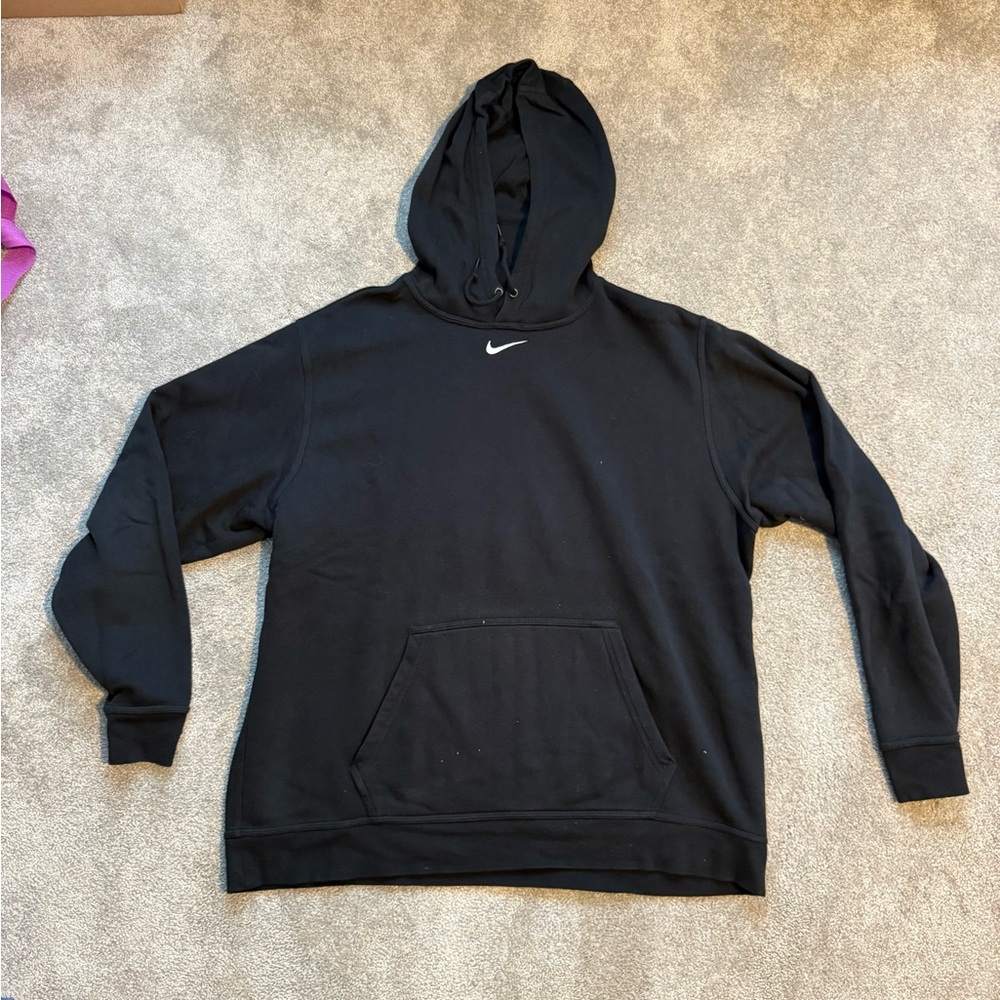Black Nike center swoosh hoodie xl